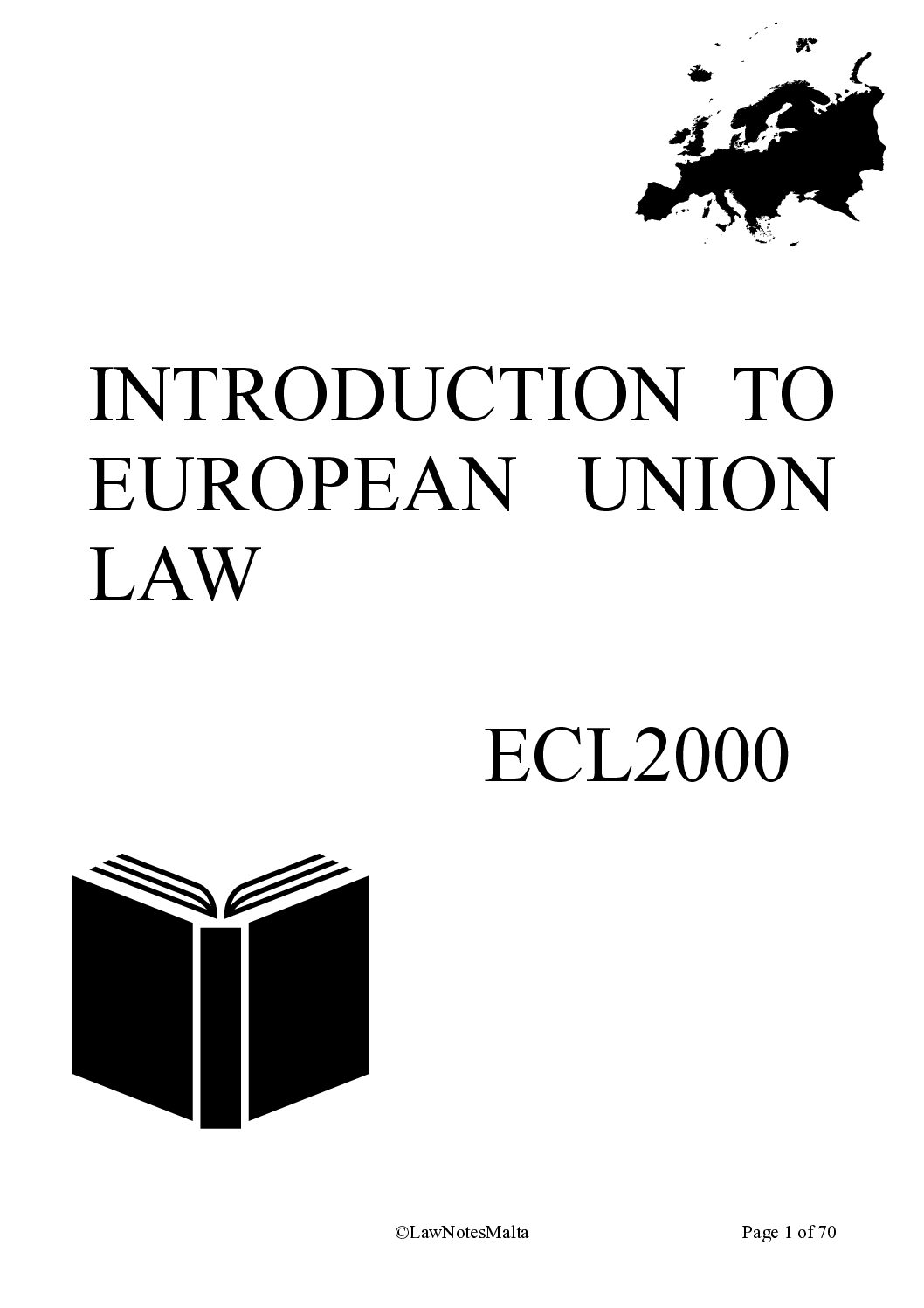 Introduction to European Union LAW