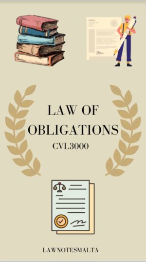 Law of Obligations CVL3000