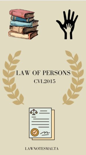 Law of Persons - CVL 2015
