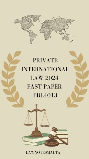 Private International Law Past Paper PBL4013