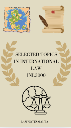 Selected topics in International Law - INL3000
